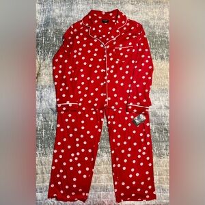 Kate Spade - NWT - Red/Pink Polka Dot Pajamas- Women’s Size Large